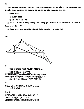 Các bài toán chương 2 Hình học lớp 7 (Kèm đáp án)